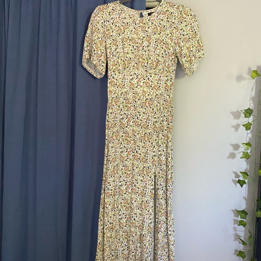 AFRM maxi dress floral with slit